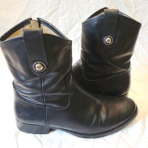 Frye Women's Melissa Button Short Leather Boots 7